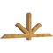 Ekena Millwork Kennewick Rough Sawn Timber Gable Bracket, Western Red Cedar, 84"W x 28"H x 4"D x 4"F, 8/12 Pitch GBW084X28X0404KEN00RWR - alternate 4